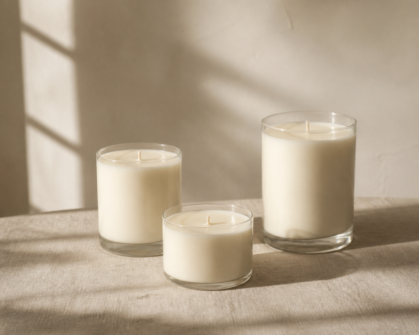 Velas artesanales minimalistas sin decoracion